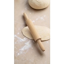 Tafce Hamur Açma Oklavası Hamur Açıcı Merdane Pürüzsüz Oklava Pizza Börek Açma Silindir 45 cm