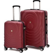 Pierre Cardin 2’li Valiz Seti Sessiz Tekerlekli Hafif Dayanıklı Büyük + Kabin Boy Seyahat Bavulu