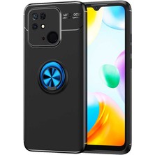 Xiaomi Poco C40 Kılıf Nrtk Ravel Silikon Kapak-Siyah-Mavi