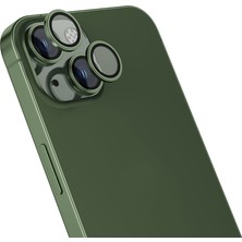 iPhone 15 Plus Uyumlu Nrtk Cl-13 Kamera Lens Koruyucu-Yeşil