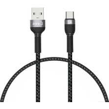 Siyah Shira Serisi Type-C USB Kablo 30 cm