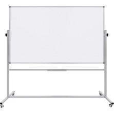 Panda Ayaklı Yazı Tahtası Mobil Çift Taraflı Tekerlekli 360° Dönerli Laminant 120X200 cm - Beyaz