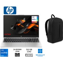 HP 250 G10 B2PH1ES İ7-1355U 24GB 512GB SSD 15.6" Windows 11 Pro+Duddi Çanta