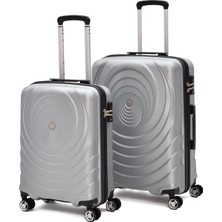 Pierre Cardin 2’li Valiz Seti Sessiz Tekerlekli Hafif Dayanıklı Orta + Kabin Boy Seyahat Bavulu