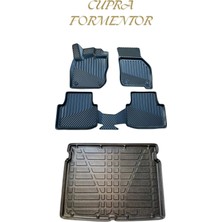 Black Gold Cupra Formentor 3D Oto Paspas + Alt Kademe Bagaj Havuzu Set 2023 Tam Uyumlu Havuzlu Tpe