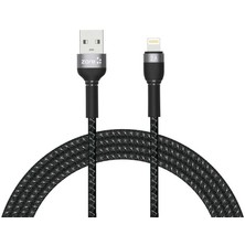 Siyah Shira Serisi Lightning USB Kablo 2 Metre