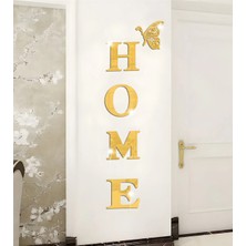 Bola Concept Home Yazı Duvar Dekoru – 2mm Yapışkanlı Ayna Pleksi Harf Seti (5 Parça – Kolay Uygulama – Modern)