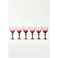 Bella Maison Colore Kesme Kadeh 6'lı Gül Kurusu (310 cc)