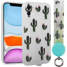 Apple iPhone 11 Kılıf Desenli El Askılı Ipli Nrtk Arte Silikon Kapak-No8