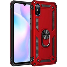Xiaomi Redmi 9A Kılıf Nrtk Vega Kapak-Kırmızı