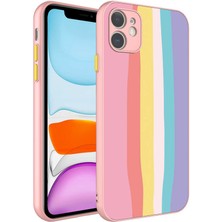 iPhone 11 Kılıf Kamera Korumalı Renkli Temperli Nrtk X-Cam Kapak-No5