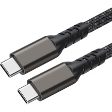 Siyah 2.jenerasyon Type-C To Type-C Usb3.2 Pd Data Kablosu 100W 20GBPS 4K@60Hz 0.5 Metre