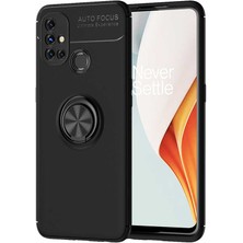 One Plus Nord N10 5g Kılıf Nrtk Ravel Silikon Kapak-Siyah