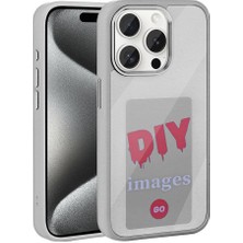 Apple iPhone 15 Pro Max Kılıf Ekranı Yansıtan Nrtk Akıllı Nfc Kapak-Gri