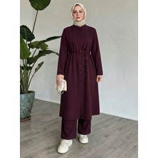 Foremia Hakim Yaka Uzun Pantolonlu Takım-Bordo -
