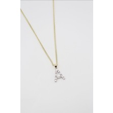 Baget Taşlı "A" Harfi Kolye