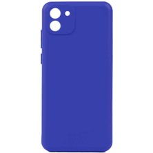 Galaxy A03 Kılıf Nrtk Biye Silikon-Mavi