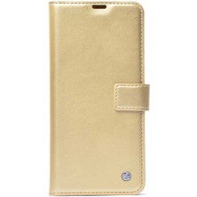 Vivo Y70 Kılıf Nrtk Kar Deluxe Kapaklı Kılıf-Gold