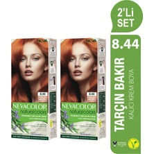 Nevacolor Natural Colors 2'Lİ SET 8.44 TARÇIN BAKIR Kalıcı Krem Saç Boyası Seti