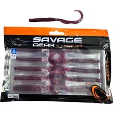 Savage Gear Rib Worm 9cm 3gr Silikon Yem 10 Adet Plum
