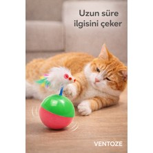 Ventoze Fareli Hacı Yatmaz Kedi Oyun Topu | Interaktif Devrilmez Fare Figürlü Kedi Egzersiz Oyuncağı