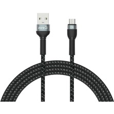 Siyah Shira Serisi Micro USB Kablo 2 Metre