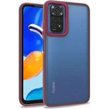 Xiaomi Redmi Note 11 Pro 5g Kılıf Nrtk Flora Kapak-Kırmızı