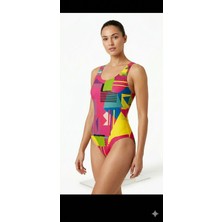 Karacan Desenli Kadın Yüzücü Mayo