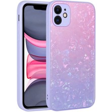 iPhone 11 Kılıf Renk Geçişli Mermer Desenli Sert Silikon Nrtk Granit Kapak-No3