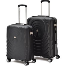 Pierre Cardin 2’li Valiz Seti Sessiz Tekerlekli Hafif Dayanıklı Orta + Kabin Boy Seyahat Bavulu