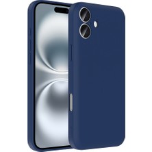 iPhone 16 Plus Kılıf Kamera Korumalı Kartlık Hazneli Nrtk Vitra Kapak - Lacivert