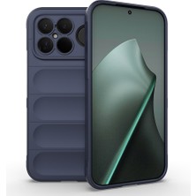 Poco F8 Ultra Kılıf Esnek Tpu Oyuklu Arka Yüzey Tasarımlı Zore Etnik Silikon Kapak - Lacivert