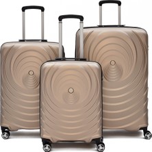 Pierre Cardin 3’lü Valiz Seti Sessiz Tekerlekli Hafif Dayanıklı Kabin + Orta + Büyük Boy Bavul