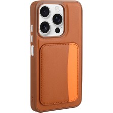 Redmi 15C Kılıf Kartlıklı Zore X-Kart Silikon Kapak - Kahverengi