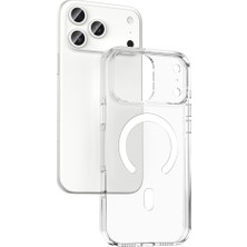 iPhone 17 Pro Max Kılıf M-Safe Şarj Özellikli Kamera Korumalı Nrtk Kripto Kapak - Şeffaf
