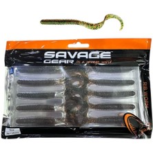 Savage Gear Rib Worm 9cm 3gr Silikon Yem 10 Adet Green Pumpkin