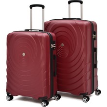 Pierre Cardin 2’li Valiz Seti Sessiz Tekerlekli Hafif Dayanıklı Büyük + Orta Boy Seyahat Bavulu