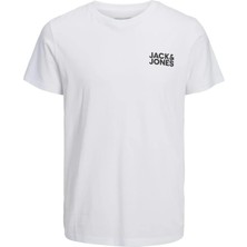 Jack & Jones Jjecorp Logo Tee Kısa Kol Beyaz Erkek T-Shirt Günlük Stil 12151955-WH