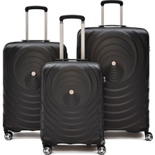 Pierre Cardin 3’lü Valiz Seti Sessiz Tekerlekli Hafif Dayanıklı Kabin + Orta + Büyük Boy Bavul