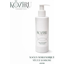 Kozi.ru Yoğun Nemlendirici Vücut Losyonu – Shea Butter, Hyaluronik Asit ve Aloe Vera Içeren Uzun Süreli Nem & Yumuşaklık Sağlayan Günlük Bakım Losyonu 200ML