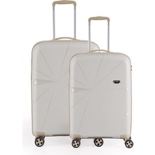 Ççs 5264 Kırılmaz Polipropilen 2 Li Set Valiz Orta Kabin