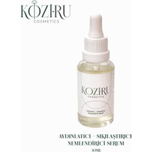 Kozi.ru Aydınlatıcı & Nemlendirici Serum – Niacinamide, Hyaluronik Asit, Kolajen Içeren Günlük Cilt Bakım Serumu 30 ml
