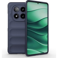 Redmi Note 14 Pro 4g Kılıf Esnek Tpu Oyuklu Arka Yüzey Tasarımlı Nrtk Etnik Silikon Kapak - Lacivert