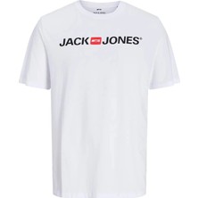 Jack & Jones Erkek Jjecorp Old Logo Beyaz Tişört M Normal Kesim Kol 12137126-WH