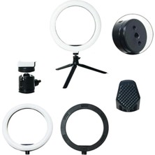Twin Store® 8ınç 20CM Tiktok Selfie Stüdyo Video Fotoğraf Ring Light Tripod LED