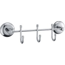 Twin Store® 3 Kancalı Dekoratif Askılık Mutfak Banyo Duvar Yüzeyi Askısı