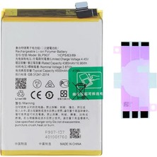 Yedcom Oppo Reno 8 Lite BLP907  Batarya Pil Telefon Batarayası Pil Bandı Beraber