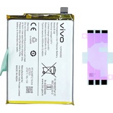 Yedcom Vivo V21E B-Q6 Batarya Pil Telefon Batarayası Pil Bandı Beraber