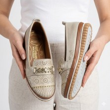 Kindep (Metem) Termo Kaymaz Taban Günlük Comfort Kadın Ayakkabı Bej