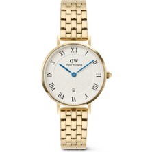 Daniel Wellington Petite 28 Roman Numerals Date 5-Link White G DW00600857 Kol Saati